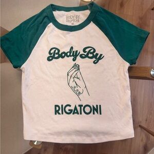 Kids' Green and White Raglan Tee
